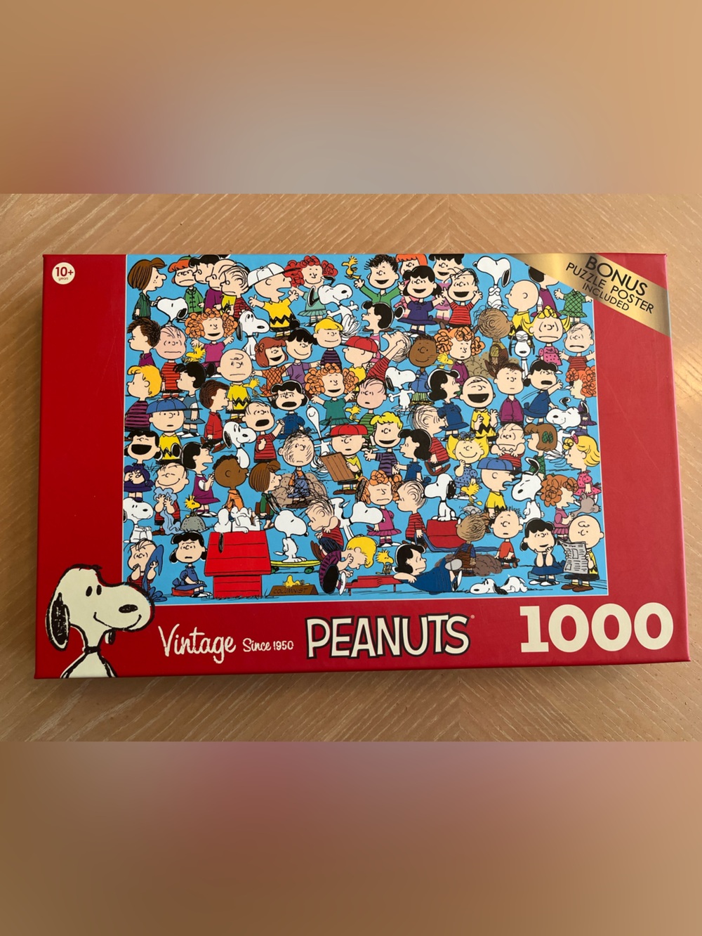1000 piece Peanuts jigsaw puzzle by RoseArt.